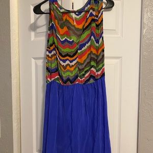Multi color & blue dress